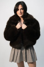 chocolate faux fur jacket
