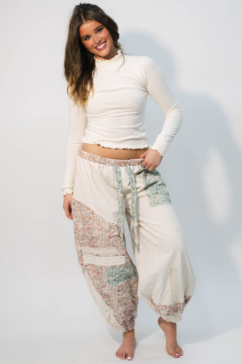 quilted cottagecore pants