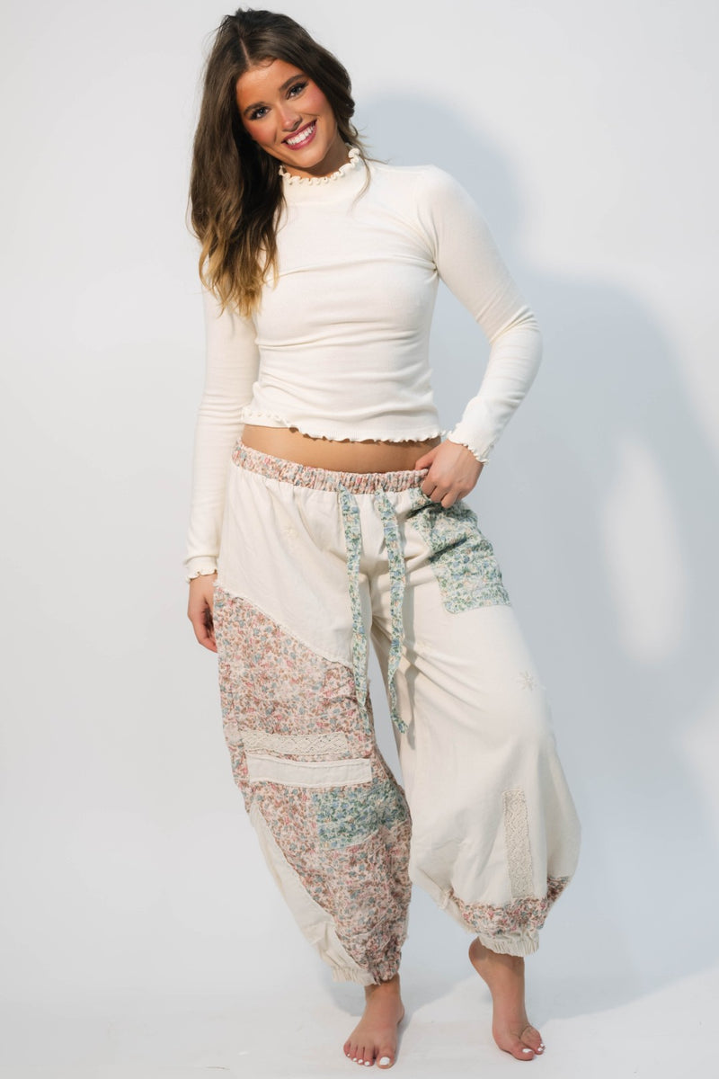 quilted cottagecore pants