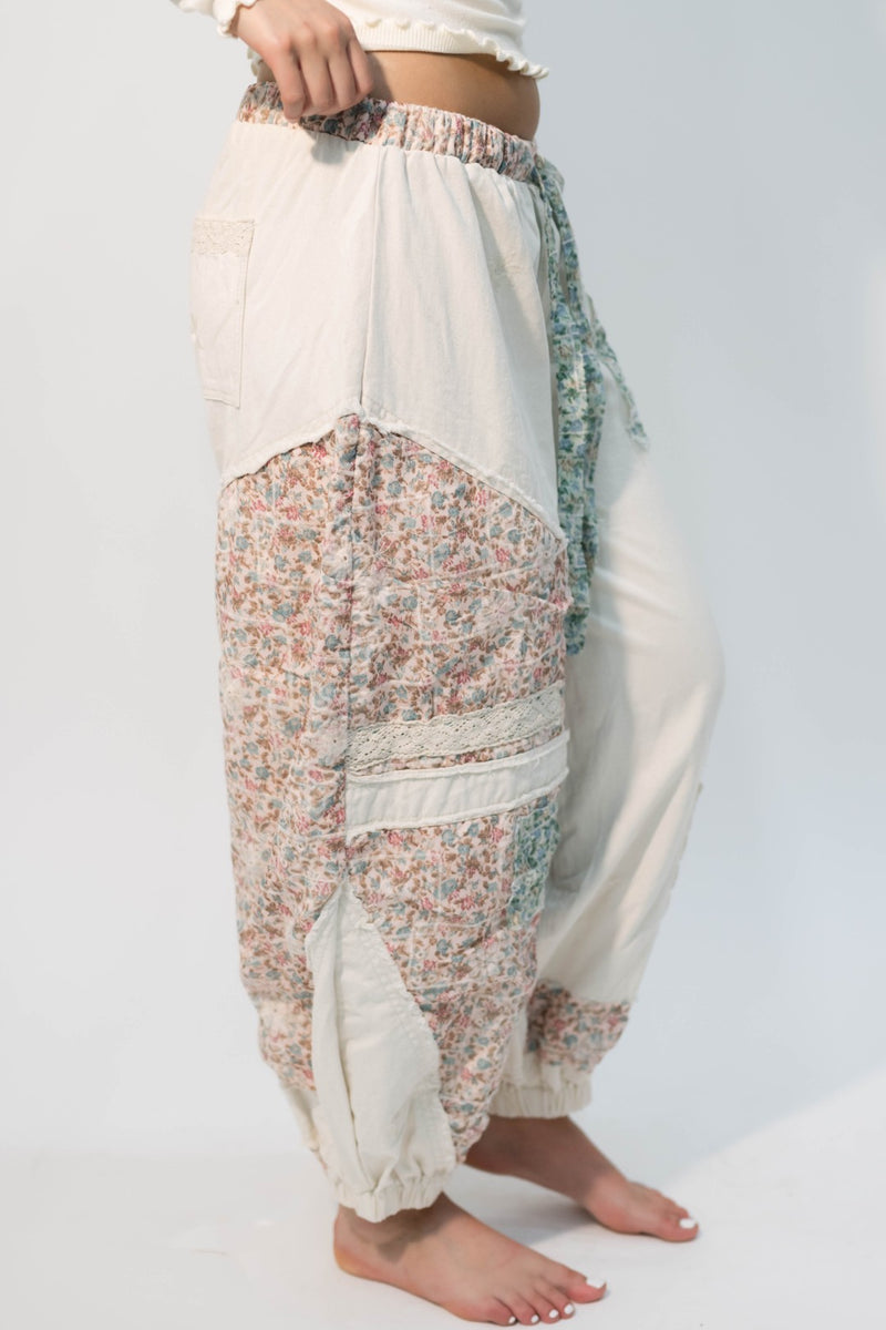 vintage patchwork joggers