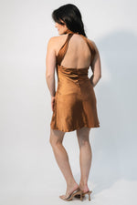 evening satin mini dress