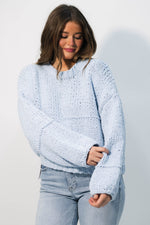 ribbed hem chunky sweater