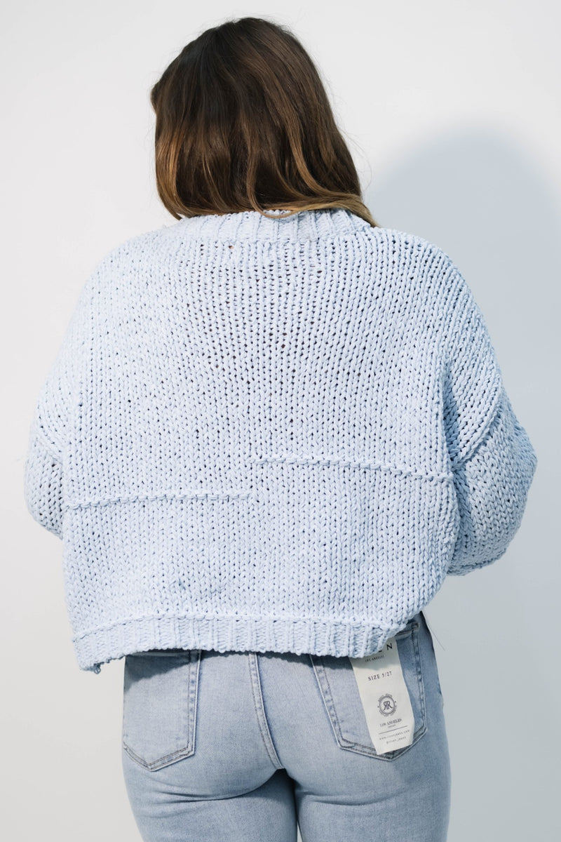 light blue fall sweater