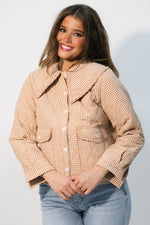 puff sleeve quilted coat
