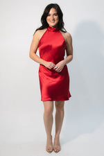 bold red satin look
