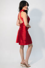 satin party mini dress