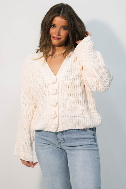ivory knit cardigan