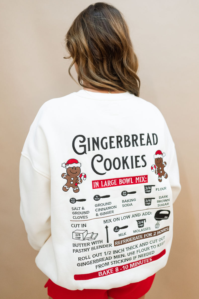 gingerbread oversized sweatshirt with gingerbread cookie recipe 