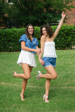 Recruitment outfits blue embroidered sets