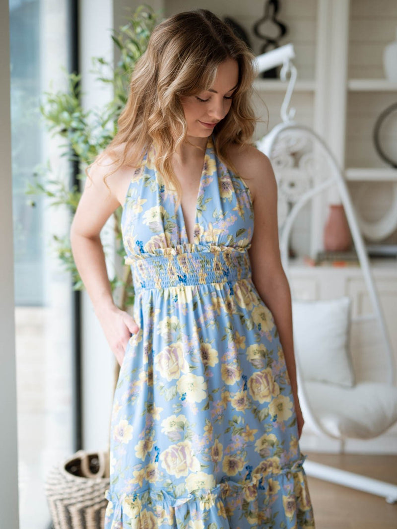 floral garden party dress with pockets