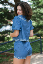 casual cottagecore inspired floral outfit