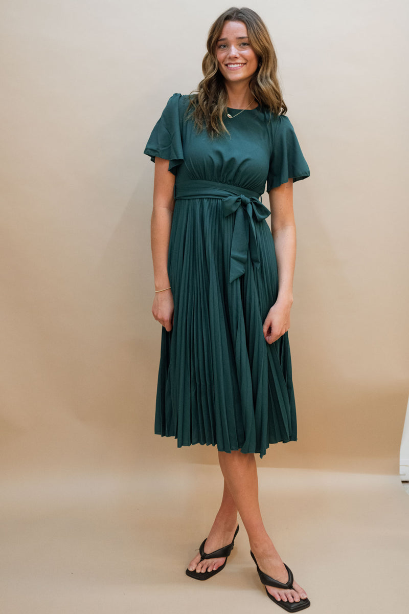 Winter Green Midi Dress