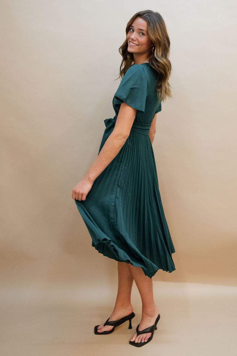 Winter Green Midi Dress