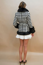 Lalita Houndstooth Coat - Black