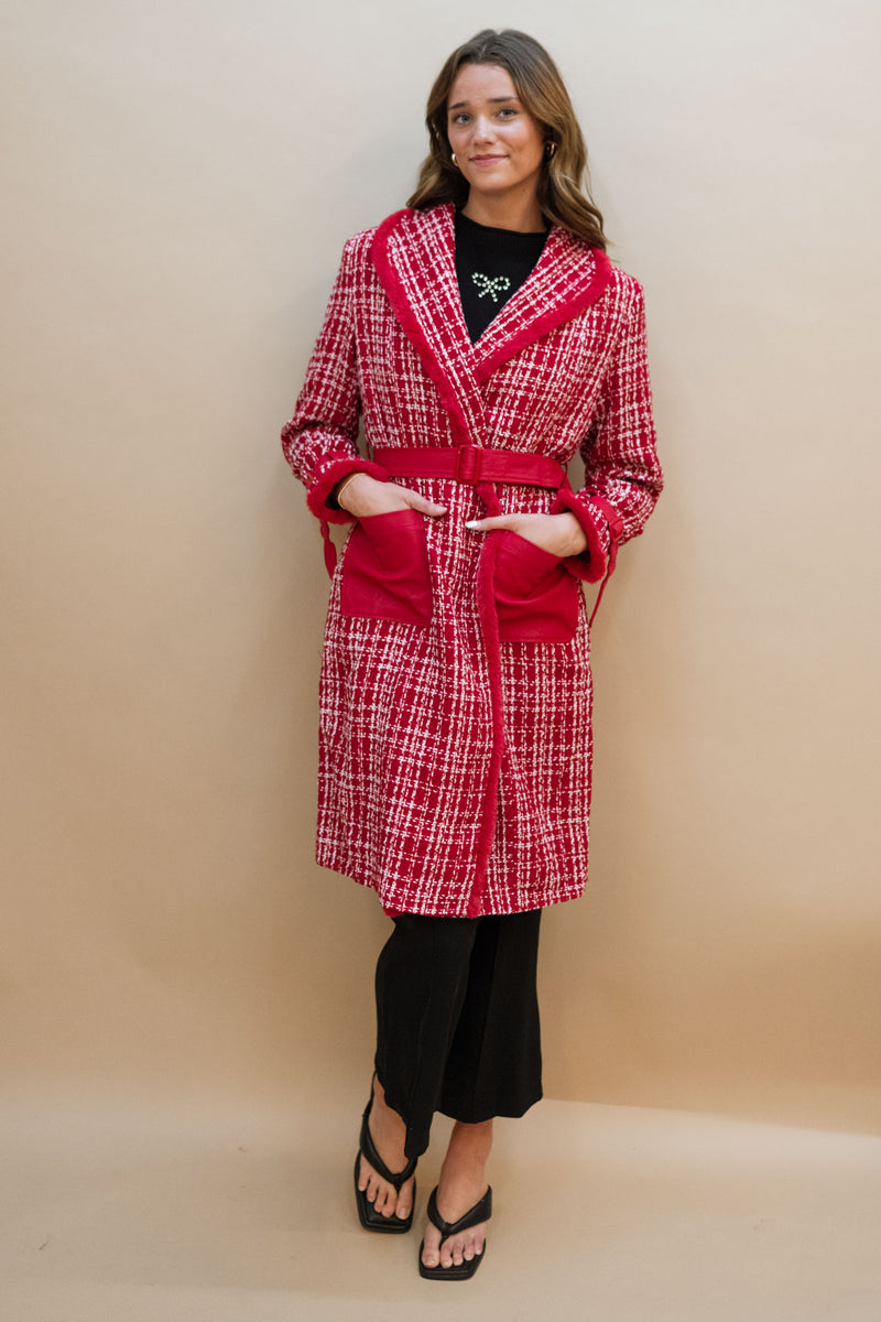 Mika Tweed Long Coat