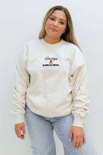 cream pullover, osu pullover, embroidered osu pullover 