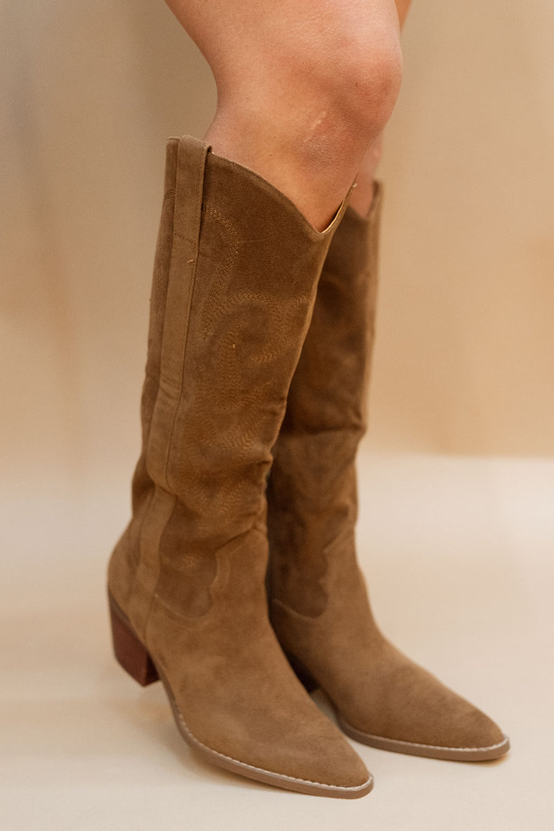 Jessie Suede Boots - Brown