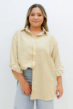 Stripe Collar Button Up Shirt