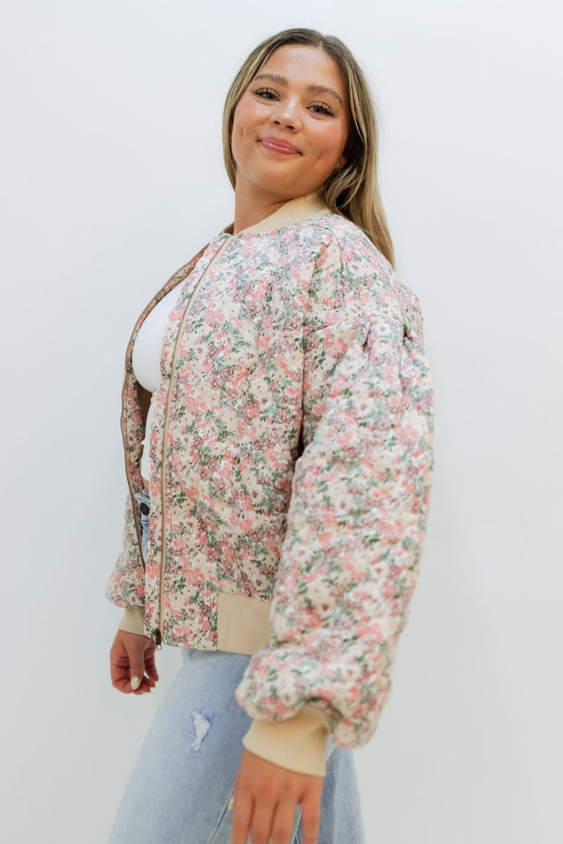 Ditsy Floral Bomber Jacket