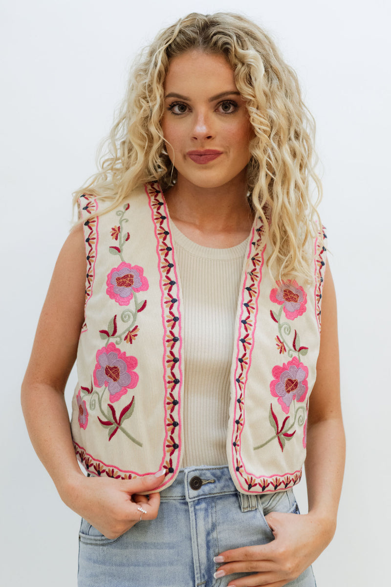 Delilah Embroidery Vest