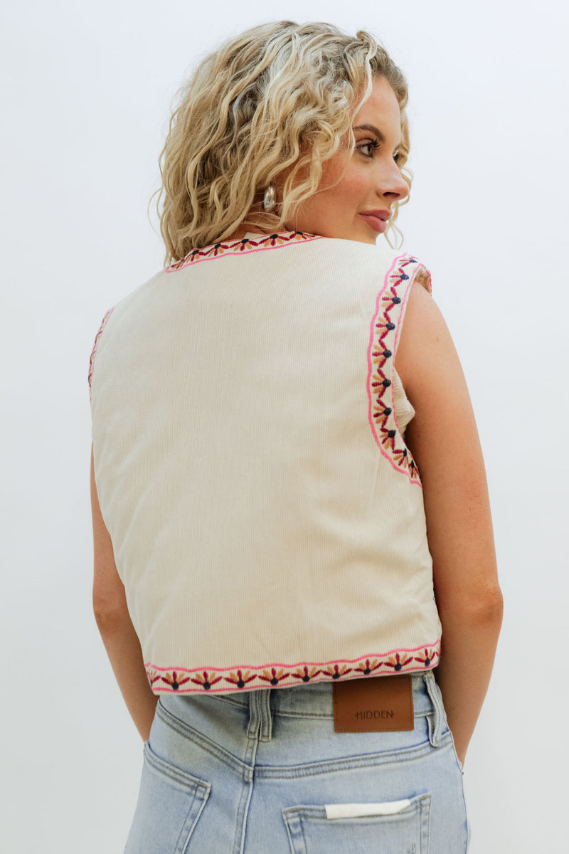 Delilah Embroidery Vest