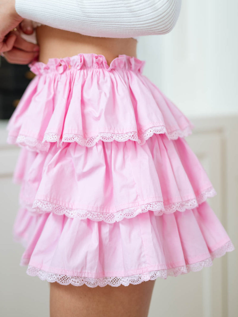  girly pink mini skort