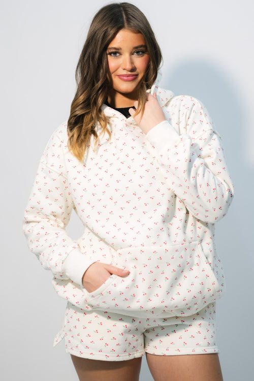 pastel cherry print loungewear