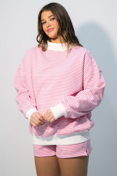cozy striped pullover top