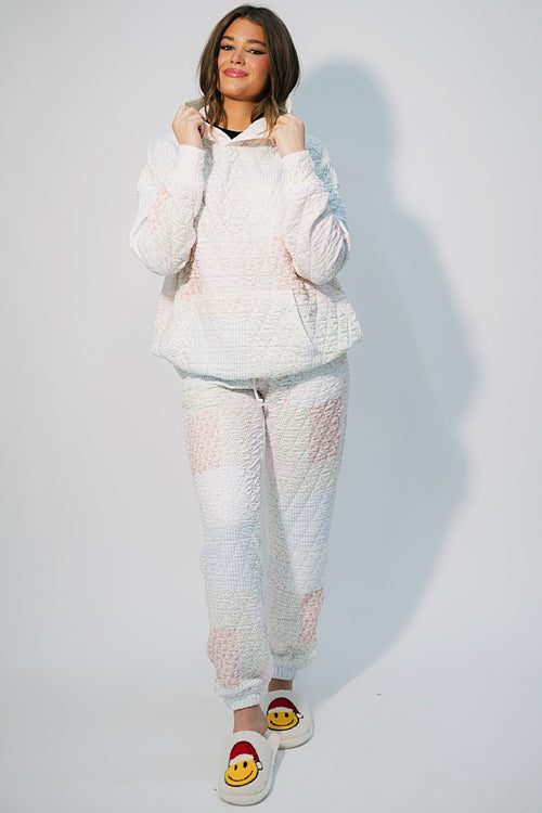 cozy quilted loungewear set