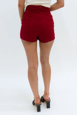 Amy Crepe Shorts - Red Wine