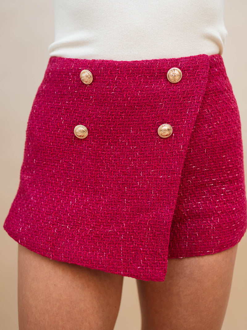 Gold Button Details on Skort