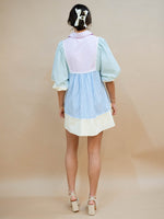 Vintage inspired collar dress with ruffles