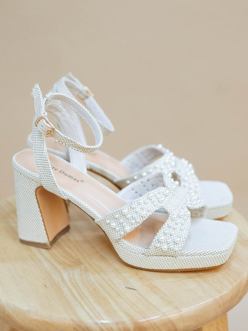 Spring wedding shoes with ankle strap