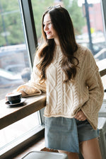 cable knit chunky warm sweater