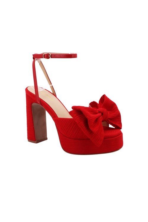 statement red bow heel for events
