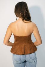 Celine Suede Tube Top - Ginger