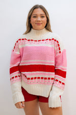 Love Okie Lilli Pink & Red Sweater