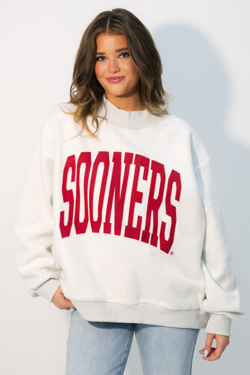 Oklahoma Sooners reversible mock neck sweatshirt