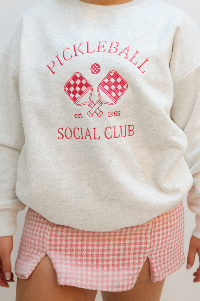 Love Okie Gray Pink Pickle Ball Social Club Sweatshirt pink Outfit Inspo Ideas pink aesthetic