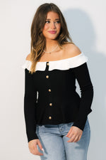 trendy black dinner date outfit