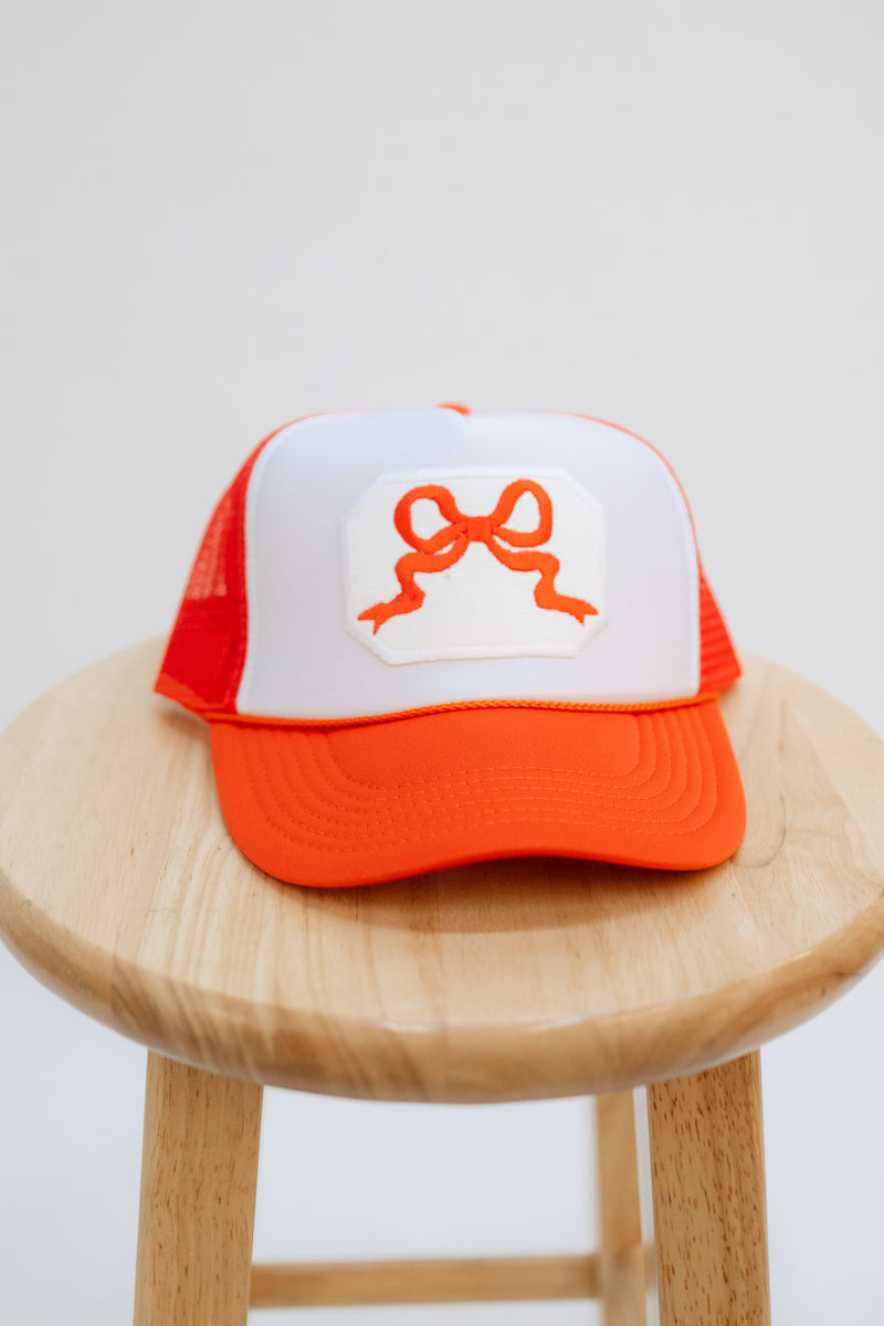 Orange Bow Trucker Hat