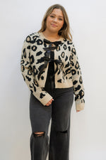 Love Okie Trendy Leopard Ribbon Cardigan Sweater Top with self tie satin ribbon women long sleeve cardigan trendy outfit