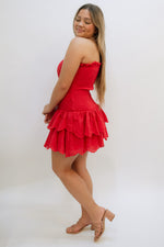 Love Okie Hailey Mini Dress cute Women Red Dress 