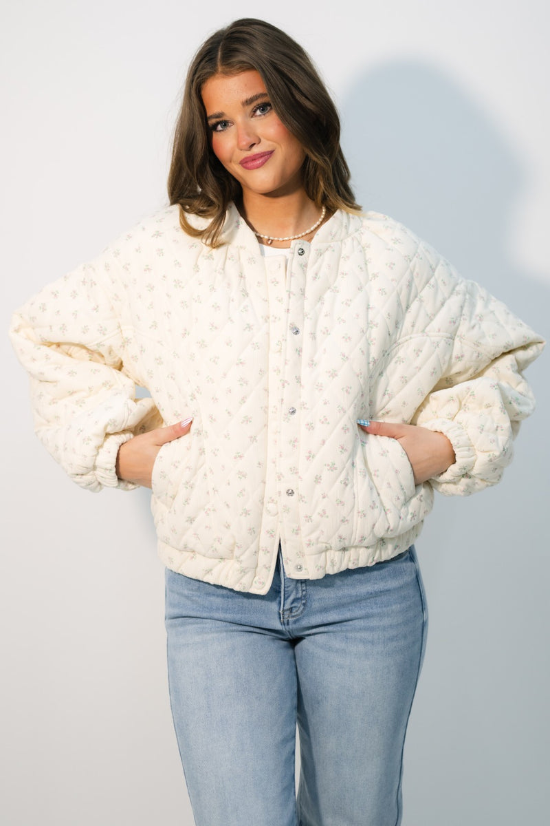 quilted bomber light academia