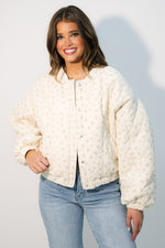 floral quilted bomber jacket