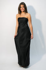 Y2K satin strapless gown