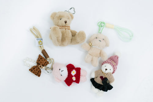 Vintage core plush toys bag charm