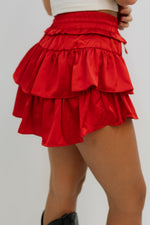 Scarlet Ruffle Skort - Red