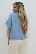 Go To Front Pocket Top - Blue