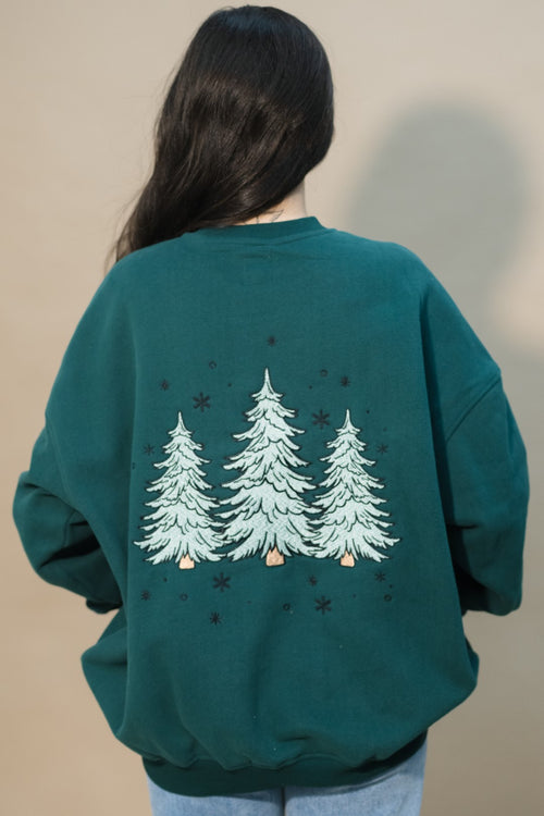winter fleece holiday sweatshirt for women
